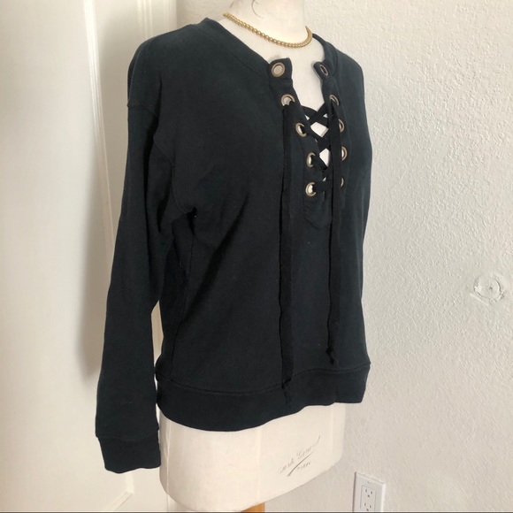 EUC Mother Brand Tie Up Easy Sweatshirt Size S - Picture 1 of 7